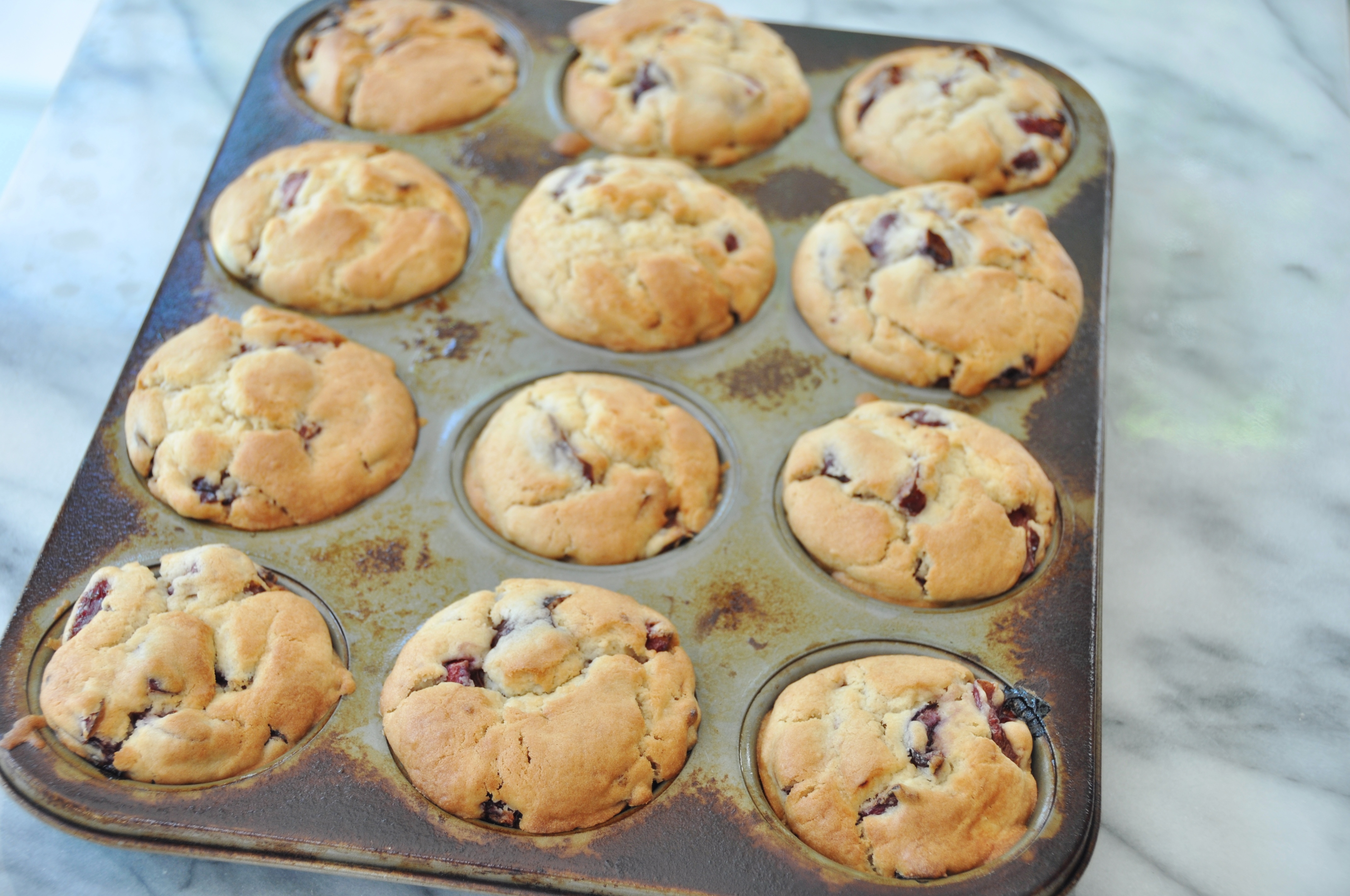 Vegan Cherry Vanilla Glazed Muffins Veganosity