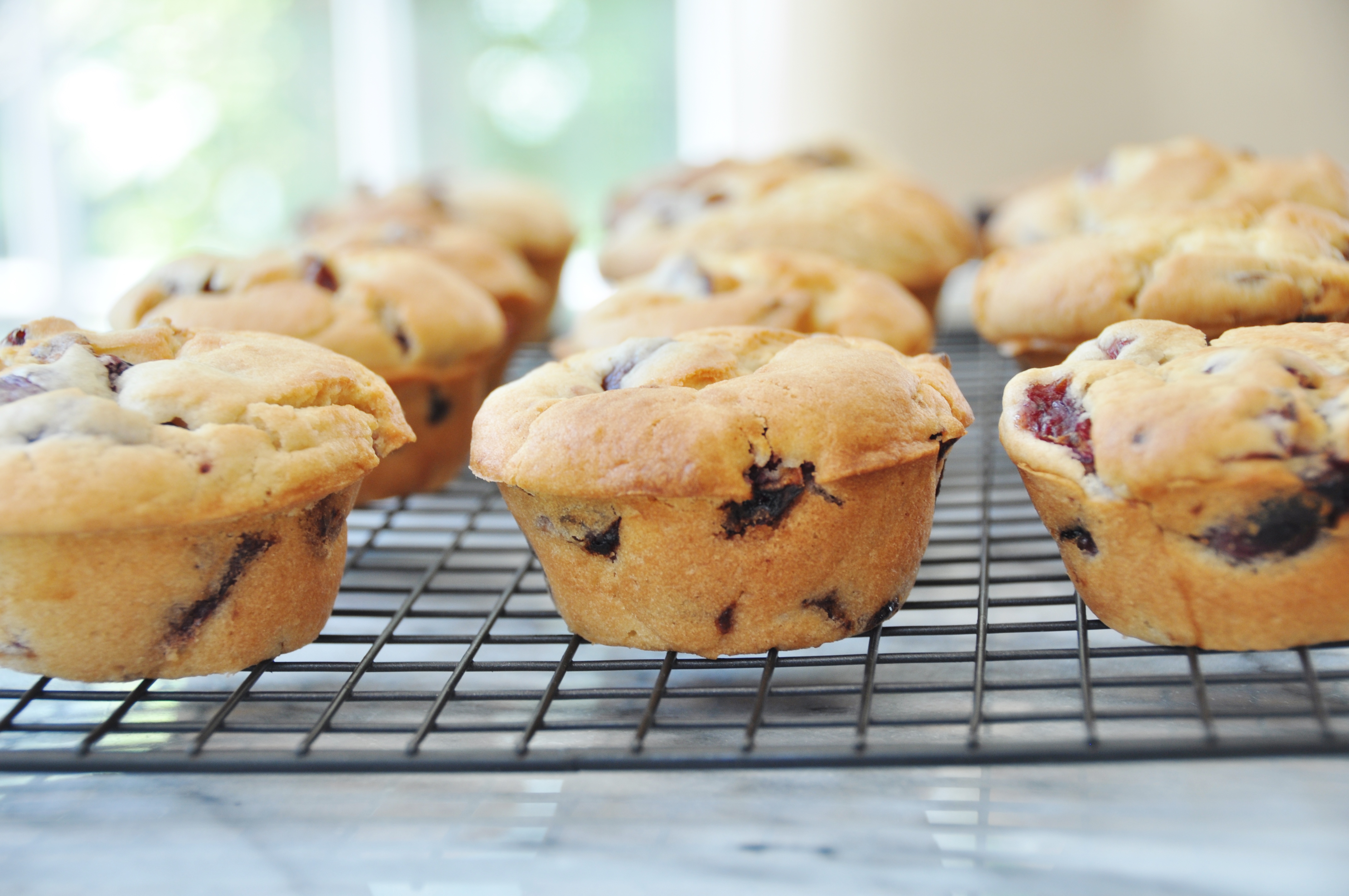 Vegan Cherry Vanilla Glazed Muffins Veganosity