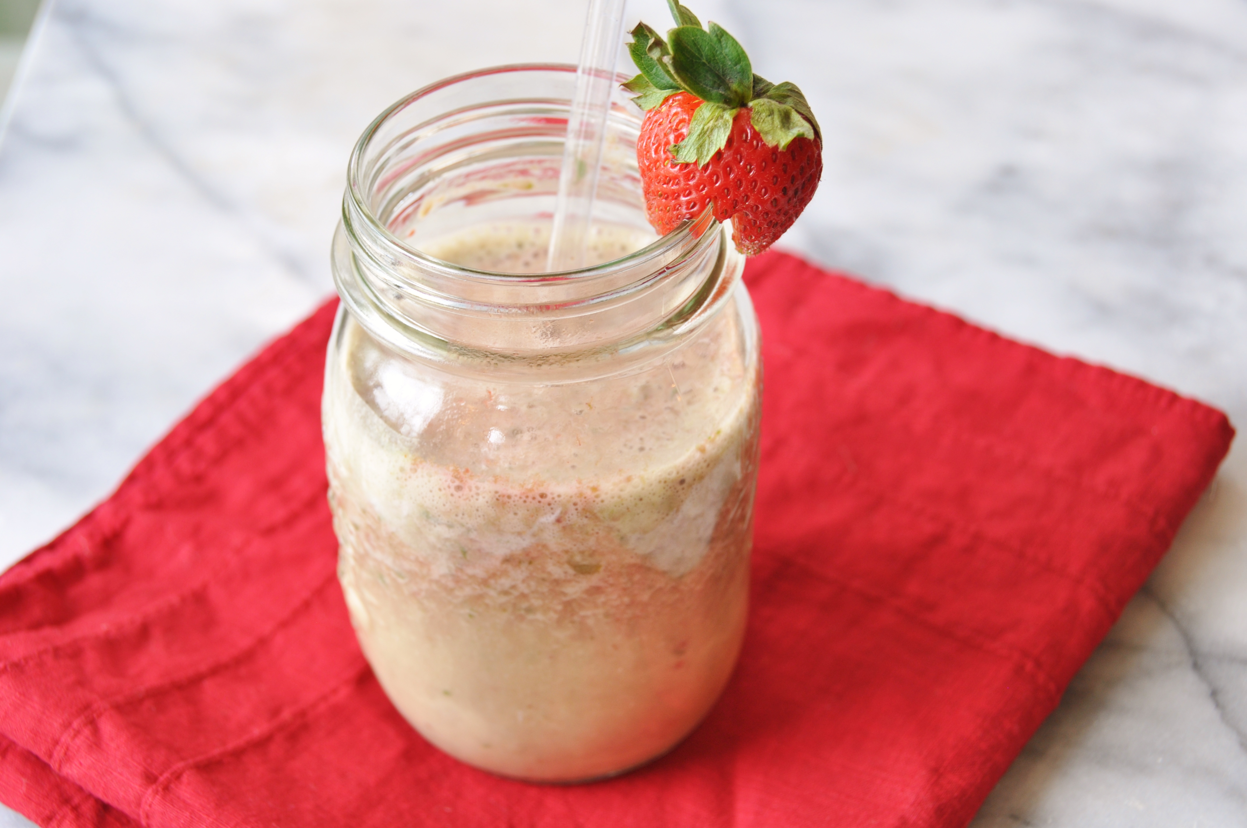 Vegan Peanut Butter and Jelly Smoothie Veganosity