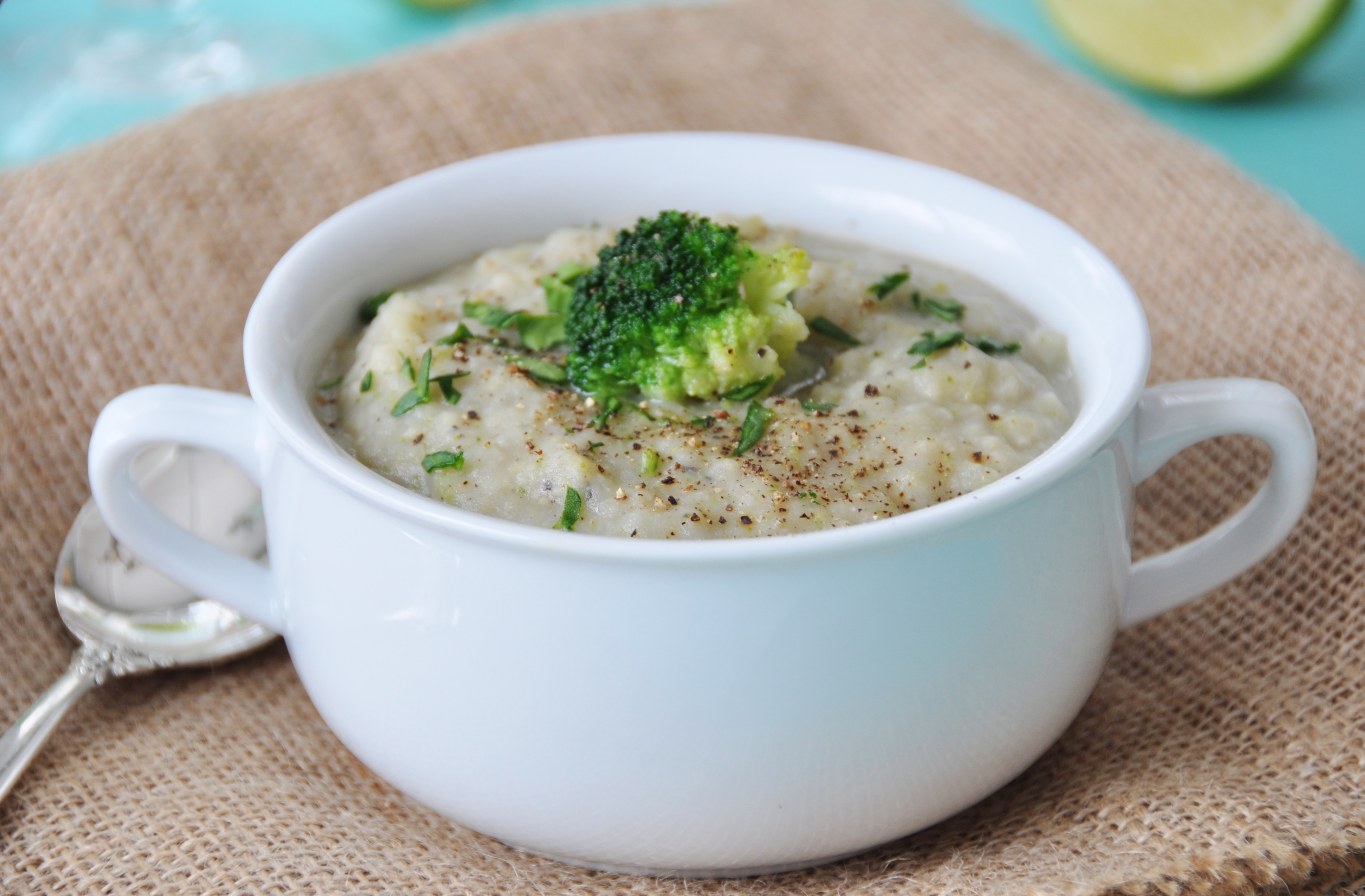 Vegan Cauliflower Potato and Broccoli Soup Veganosity