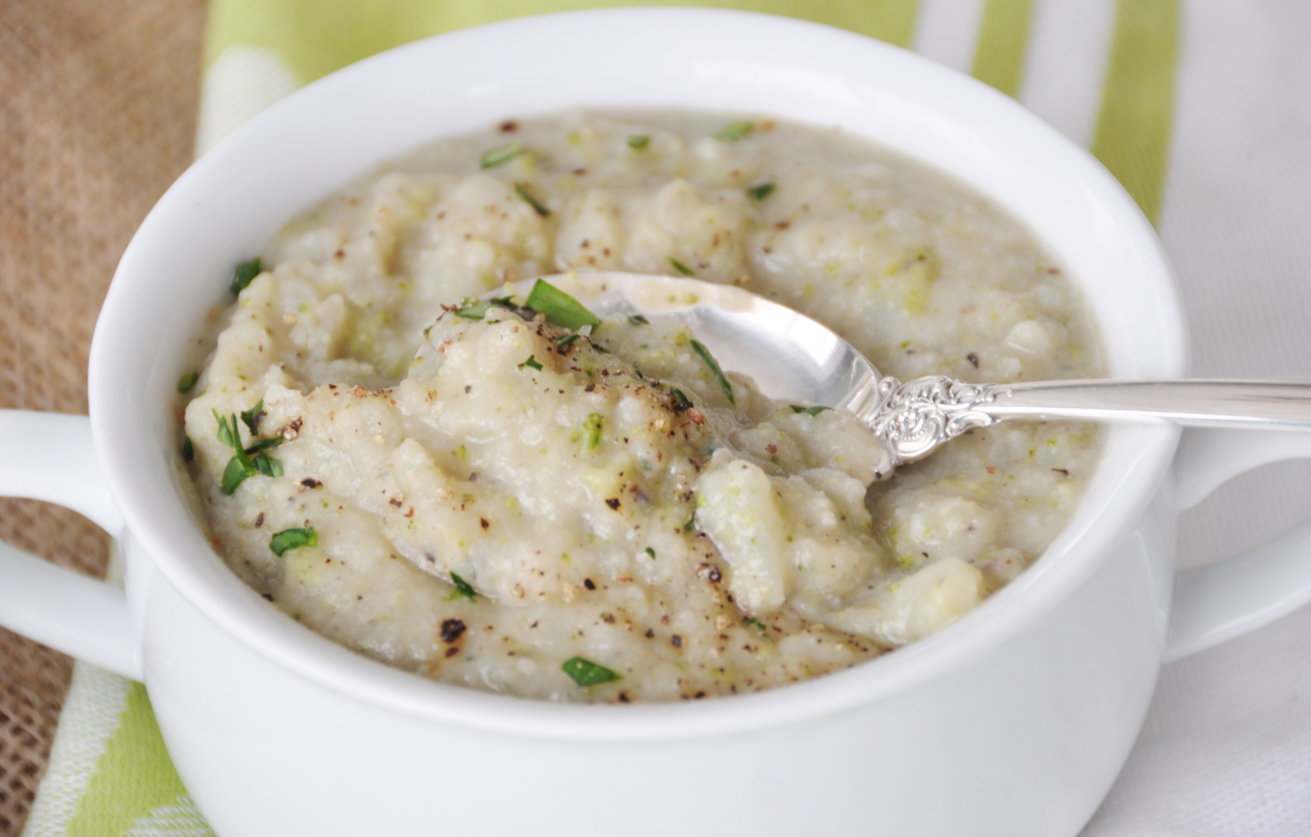 Vegan Cauliflower Potato and Broccoli Soup Veganosity