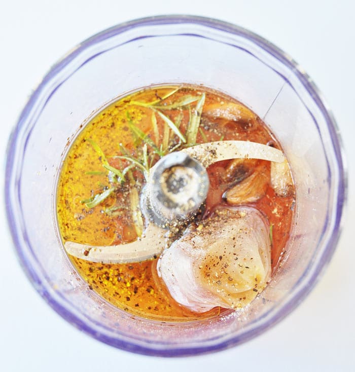 Roasted Shallot and Garlic Dressing with Fresh Rosemary Veganosity