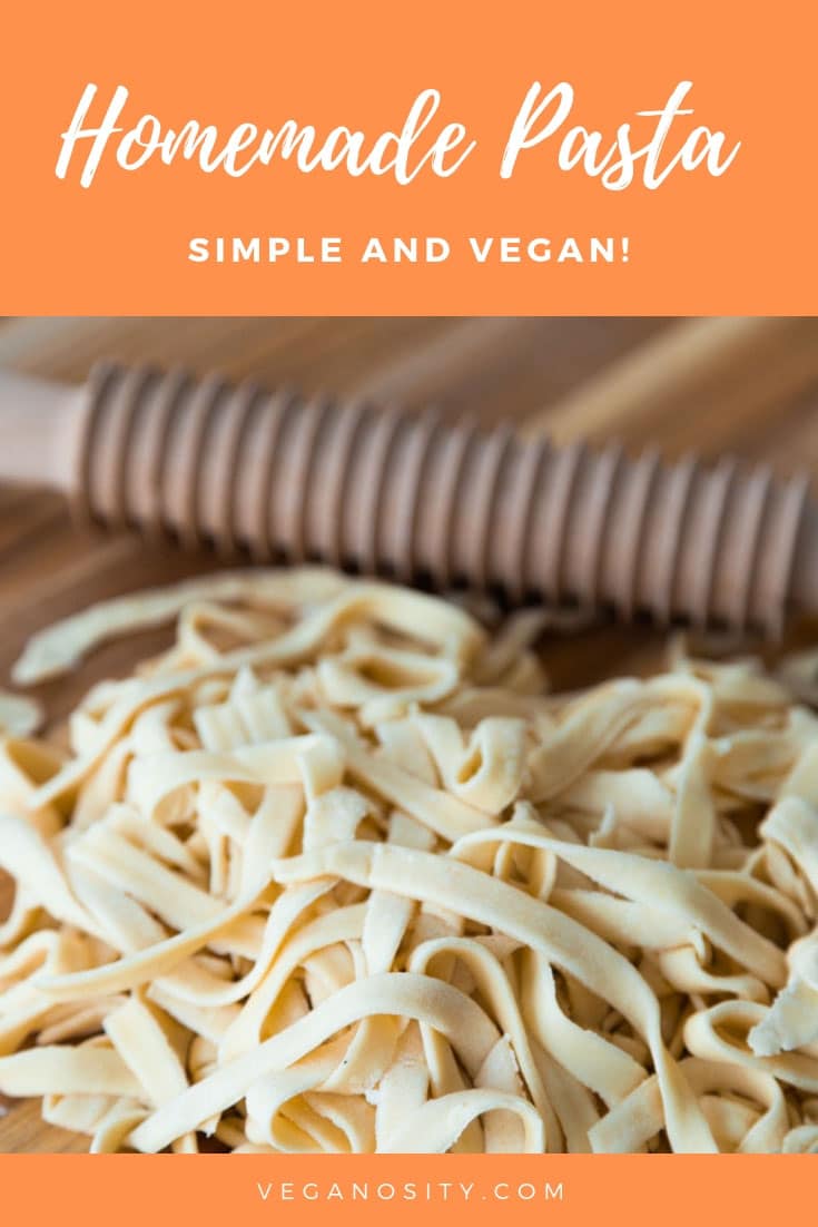 Simple and easy 3 ingredient homemade vegan pasta! #dinner #pasta #homemade