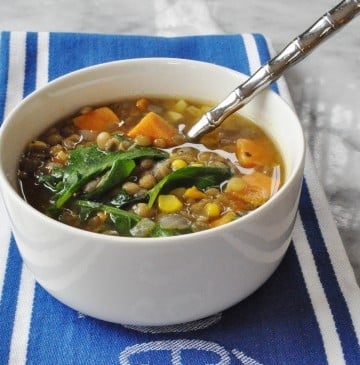 Sweet Potato, Kale, and Lentil Soup