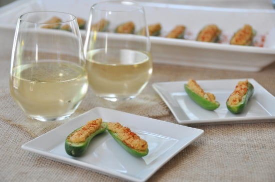Cucumber Boats with Spicy Hummus
