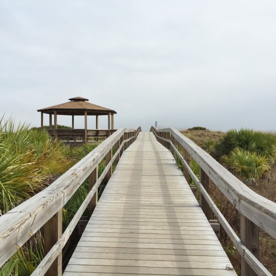 Bridge to the beach on Tybee Island, GA
