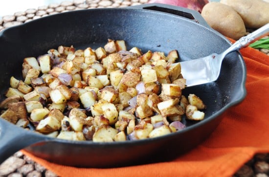 Skillet Fried Potatoes with Chives