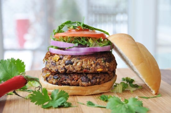 Vegan Spicy Black Bean Quinoa Burgers