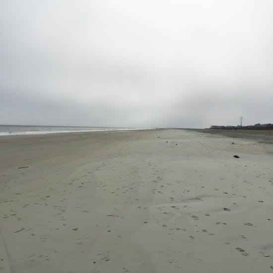 The beach at Tybee Island, GA