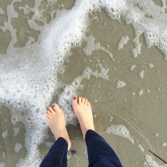 Dipping my toes in the Atlantic Ocean