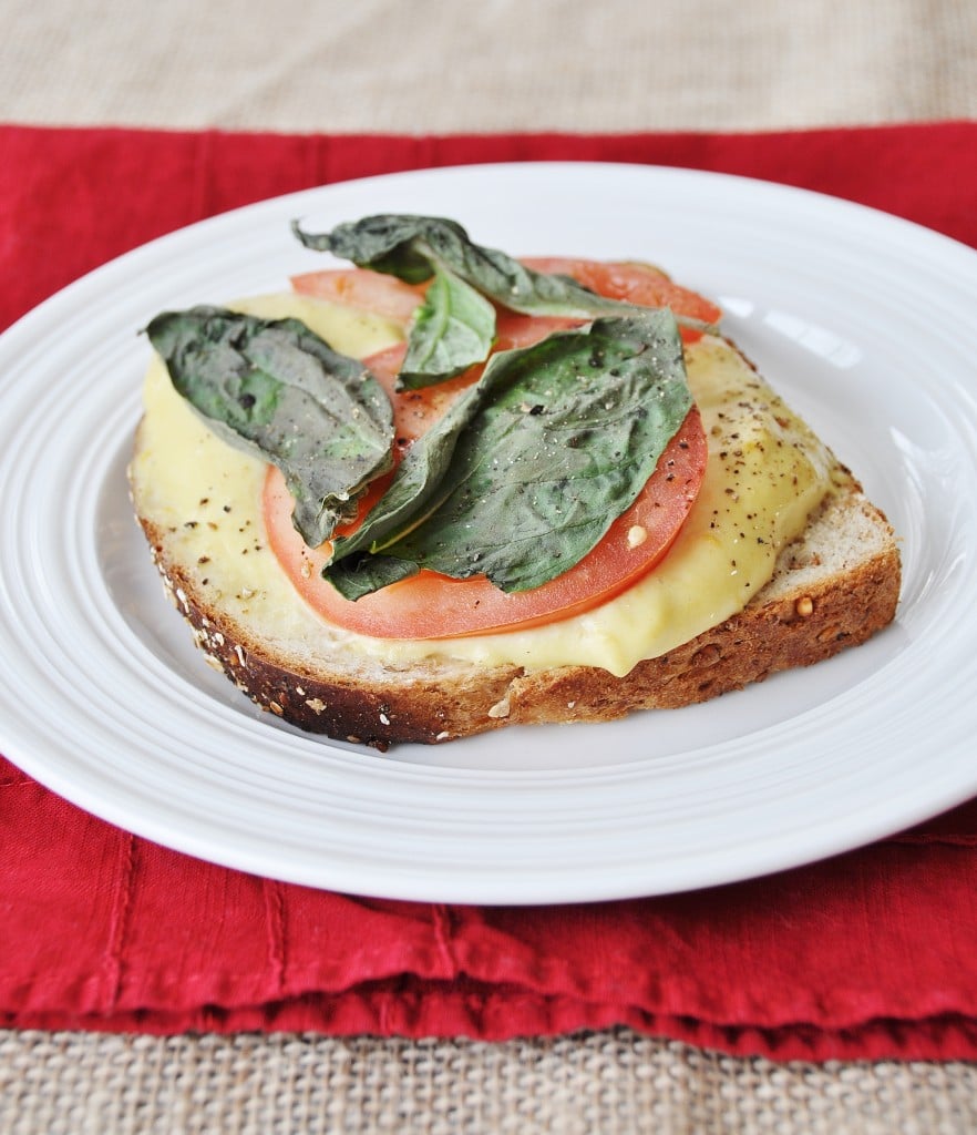 Vegan Tomato Basil Grilled Cheese