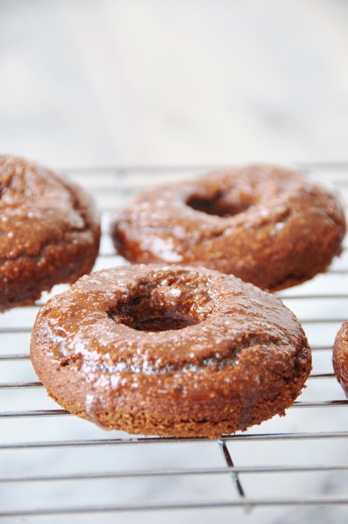 Baked Vegan Chocolate Peanut Butter Donuts