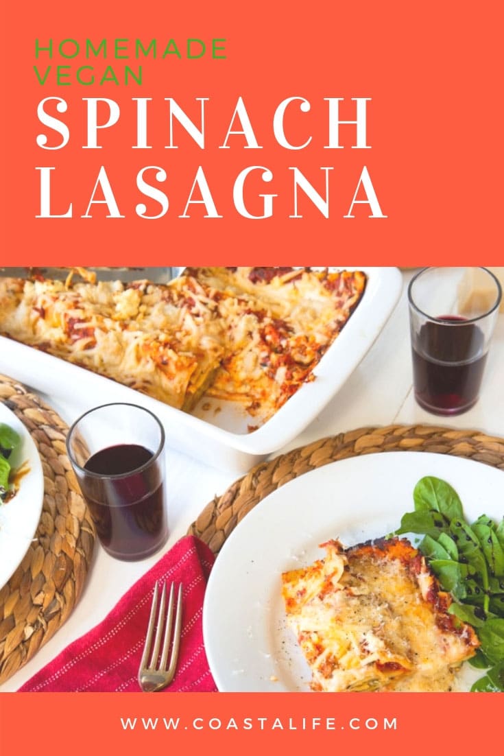 You'll never guess that this easy homemade lasagna is vegan! #vegan #dinner #lasagna