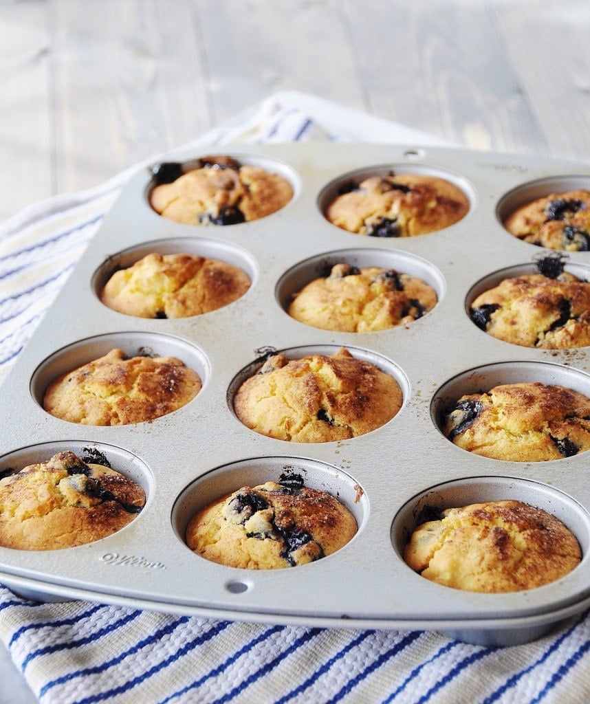 Crispy Vegan Corn and Blueberry Muffins