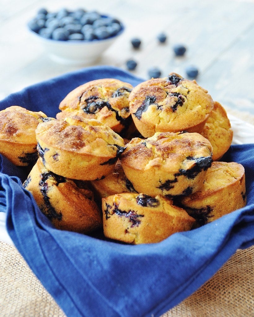 Crispy Vegan Corn and Blueberry Muffins