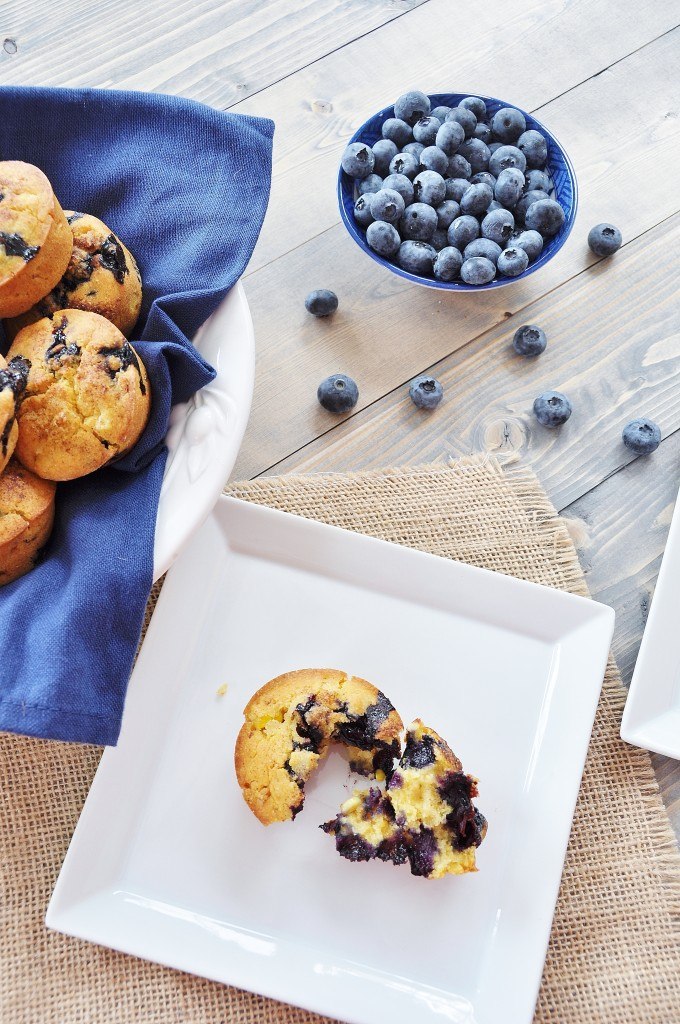 Crispy Vegan Corn and Blueberry Muffins