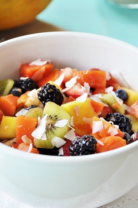 Healthy Vegan Ambrosia Fruit Salad 