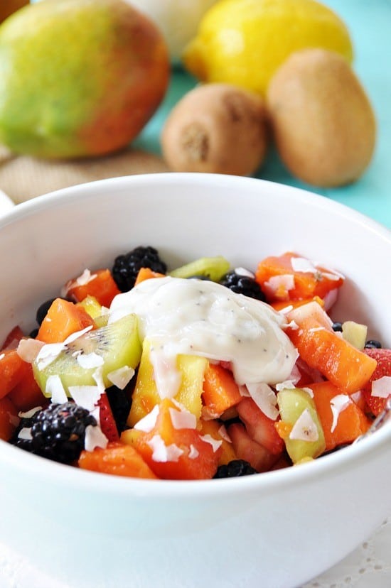 Healthy Vegan Ambrosia Fruit Salad 