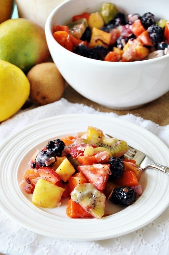 Healthy Vegan Ambrosia Fruit Salad 