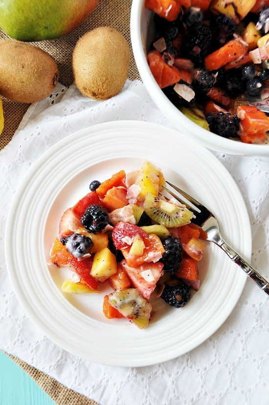 Healthy Vegan Ambrosia Fruit Salad 