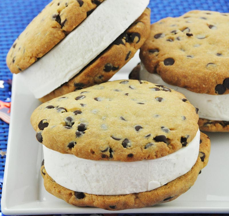 Vegan Chocolate Chip Ice Cream Sandwiches Veganosity