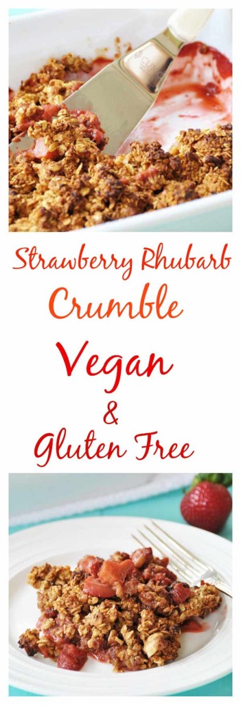 Vegan Gluten-Free Strawberry Rhubarb Crumble
