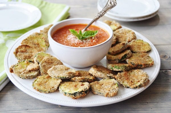 Vegan Oven Fried Parmesan Zucchini Crisps! Healthy, easy, and quick. www.veganosity.com