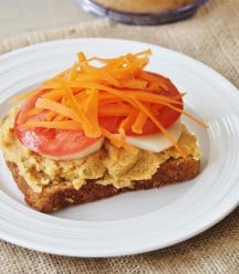 Ingredients for Mediterranean Sandwich with Spicy Hummus