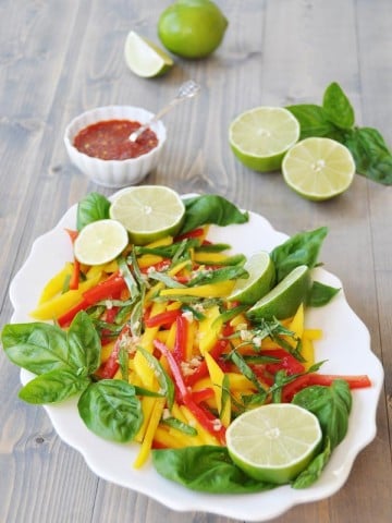 Thai Mango Salad with Ginger Lime Dressing