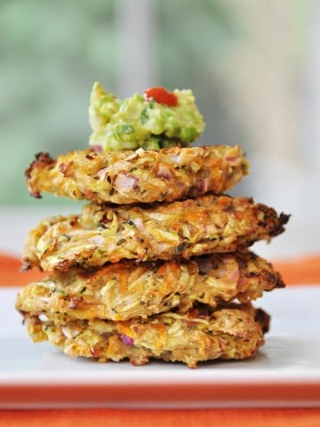 Vegan Oil-Free Zucchini & Carrot Fritters