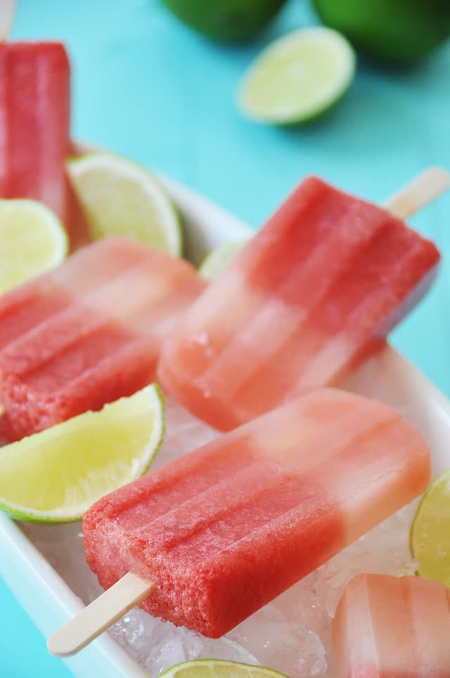 Watermelon Lime Popsicles - No Sugar Added
