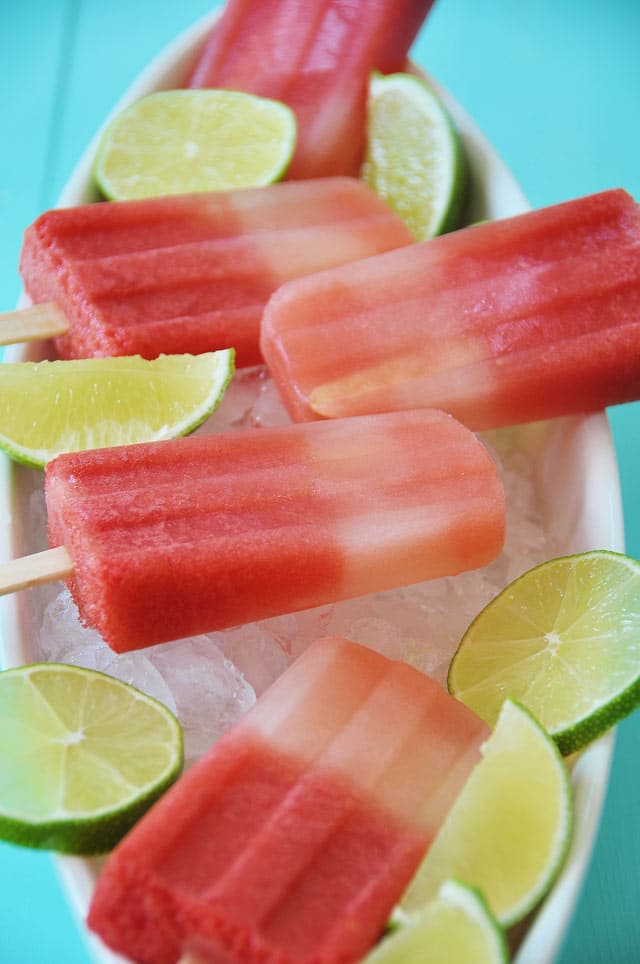 Watermelon Lime Popsicles - No Sugar Added