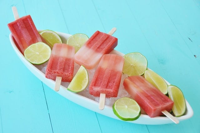 Watermelon Lime Popsicles - No Sugar Added