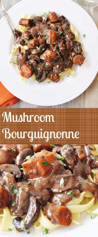 Vegan Mushroom Bourguignonne