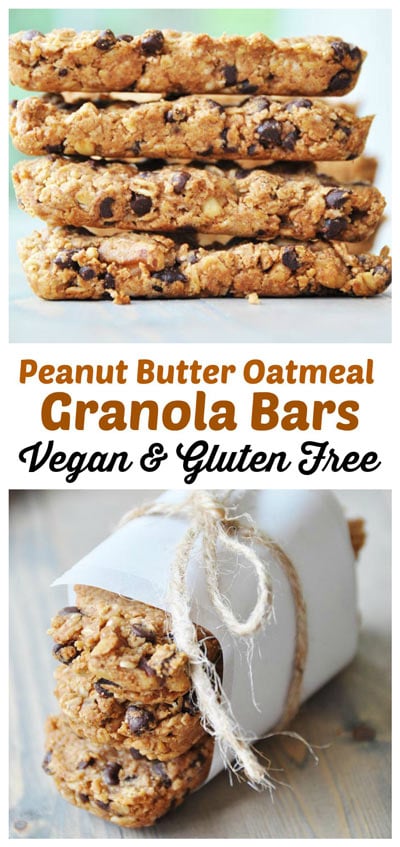 Vegan Peanut Butter Oatmeal Chocolate Chip Granola Bars Veganosity Vegan Peanut Butter Oatmeal Chocolate Chip Granola Bars Veganosity