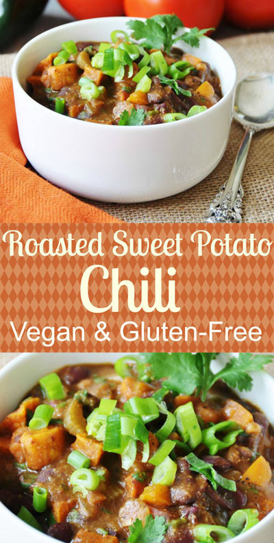 Roasted Sweet Potato Chili - Vegan and Gluten-Free