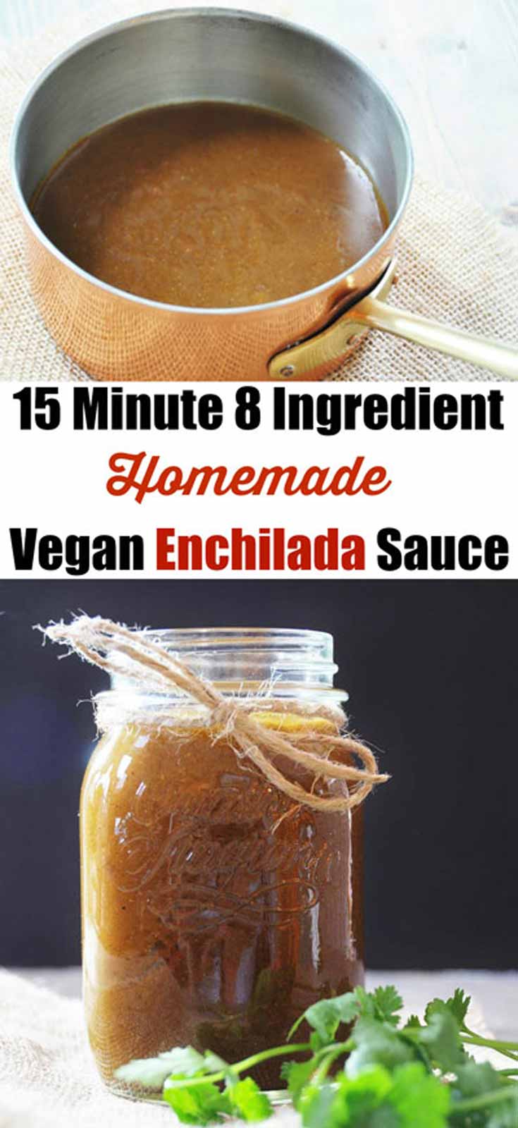 Homemade Vegan Enchilada Sauce! Only 15 minutes and 8 ingredients! 