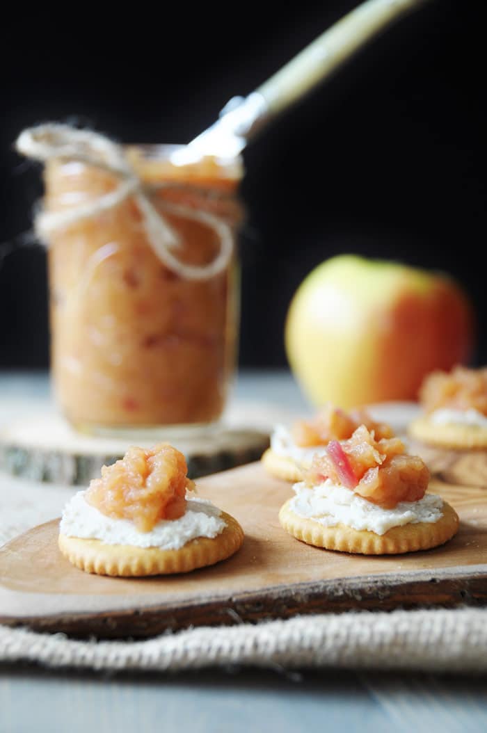 Curried Apple Relish. This slightly sweet and very savory relish recipe is vegan and gluten-free. It's so delicious on vegan cheese and crackers, or in a sandwich, salad, or on top of your favorite lentil loaf. This is definitely a CROWD FAVORITE! www.veganosity.com