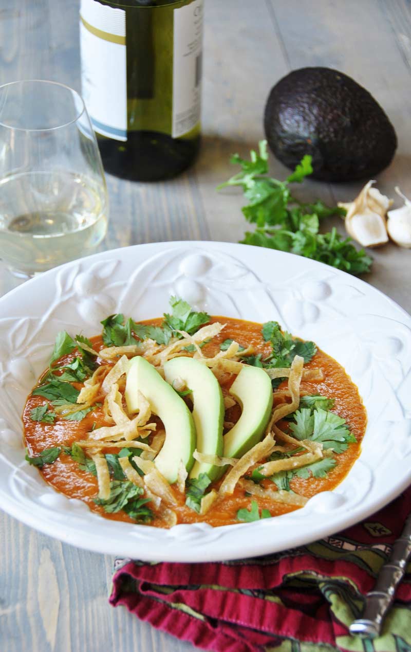 Homemade Vegan Tortilla Soup! This delicious, warm, spicy soup recipe is easy and quick to make. Filled with vitamins and nutrients. Healthy never tasted so good. One of my families favorites! www.veganosity.com