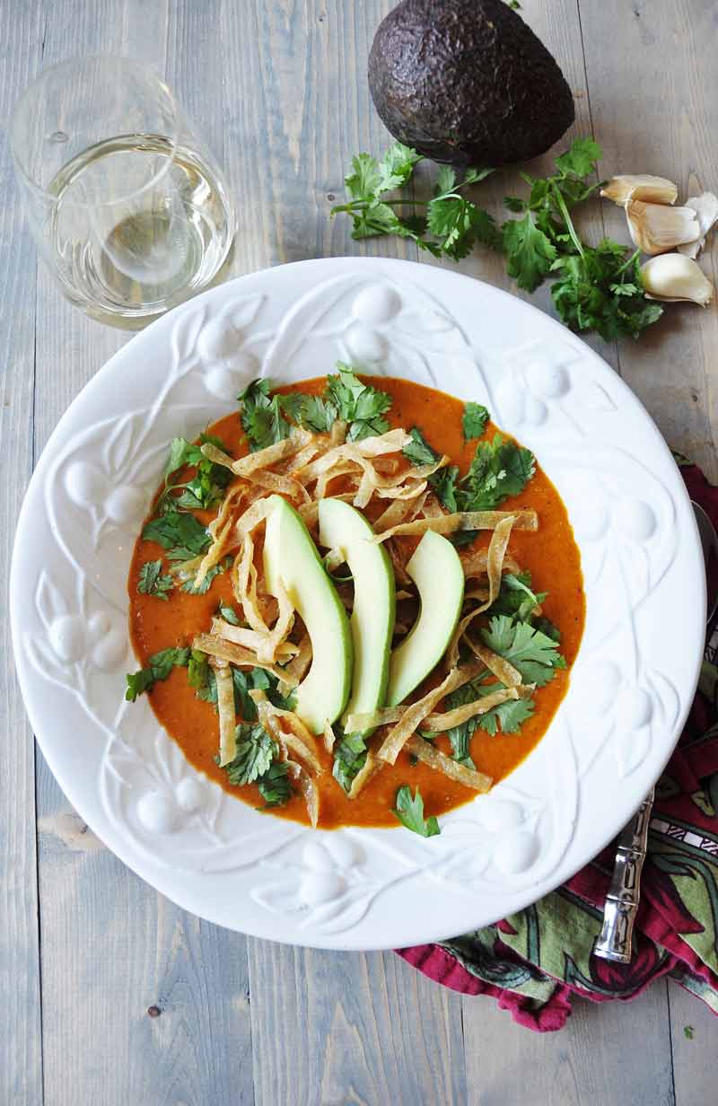 Homemade Vegan-Tortilla-Soup