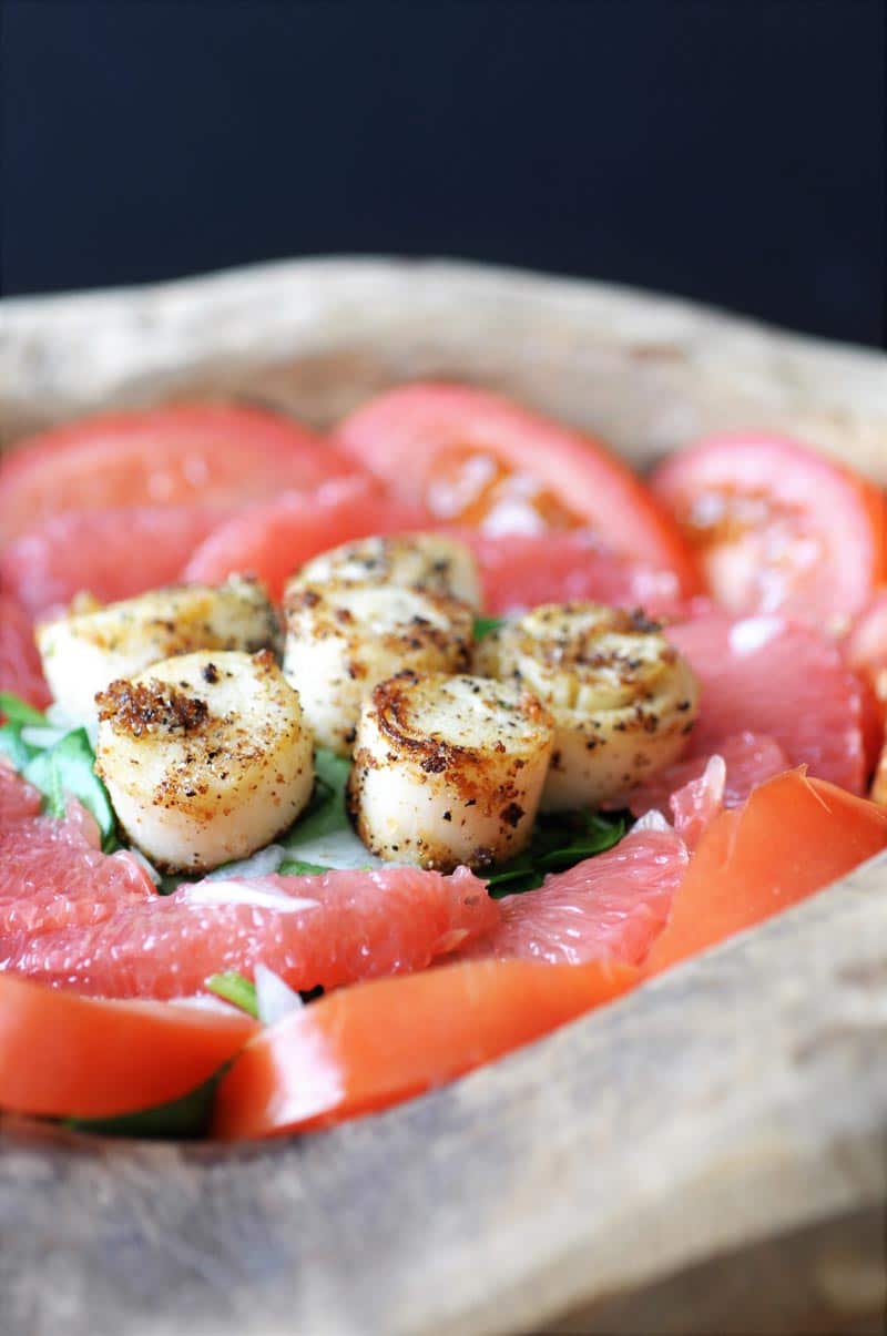 VEGAN “SCALLOP” SALAD WITH LEMON HORSERADISH DRESSING FOR TWO! Palm hearts are the star of this recipe. They mimic scallops like nothing else. You have to try this! My seafood loving husband LOVED this. www.veganosity.com