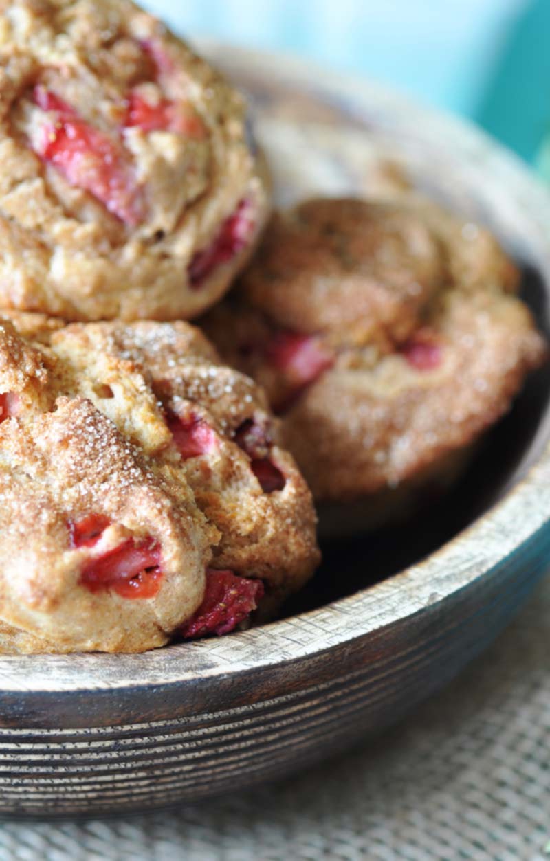 Vegan Whole Wheat Strawberry Muffins Veganosity