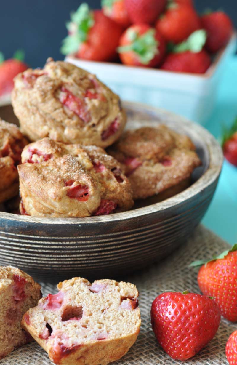 Vegan Whole Wheat Strawberry Muffins Veganosity