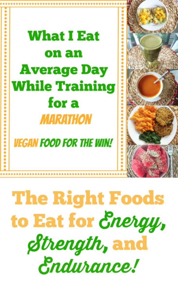 This is a sample of what I eat on an average day while training for a marathon! All the protein and nutrients you could ask for from a vegan diet. Just look at the colors! www.veganosity.com