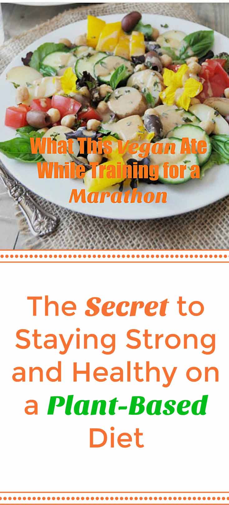 The secret to staying strong and healthy on a plant=based diet while training for a marathon! www.veganosity.com