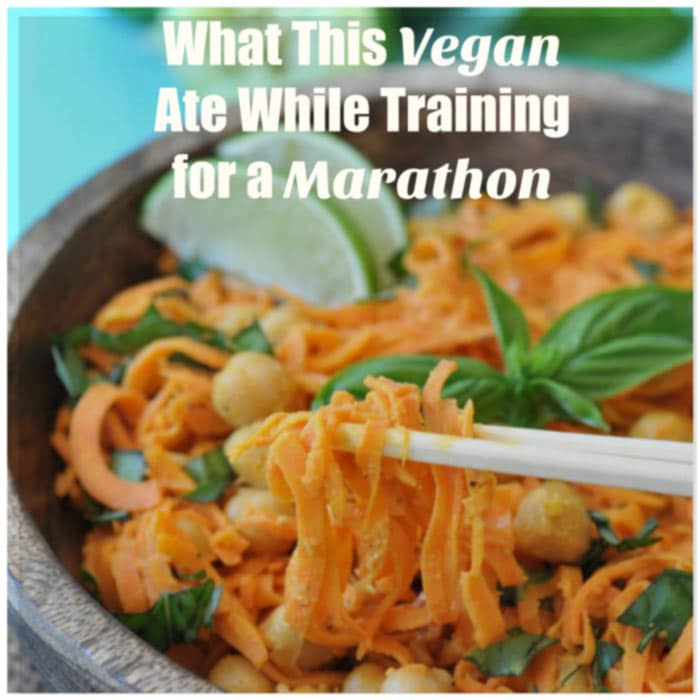 See what I eat in an average day while training for a marathon. Plant-based food does a body good! www.veganosity.com