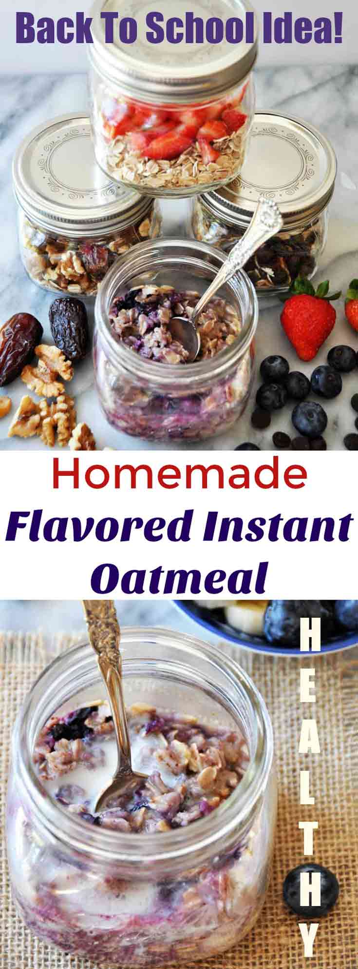 Homemade Flavored Instant Oatmeal - Four Flavors! - Veganosity