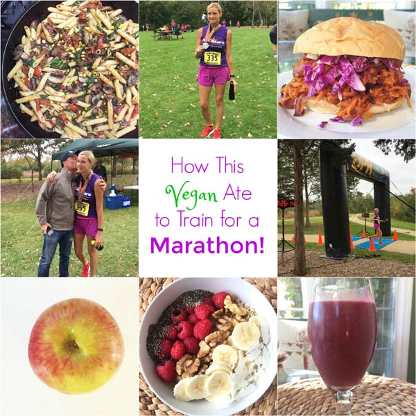 See what I ate to stay fit and strong on a vegan diet while training for a marathon! www.veganosity.com