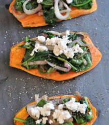Sweet potato toast bruschetta is a quick, easy, and healthy twist on a popular appetizer. Vegan, gluten-free, dairy-free, and delicious!