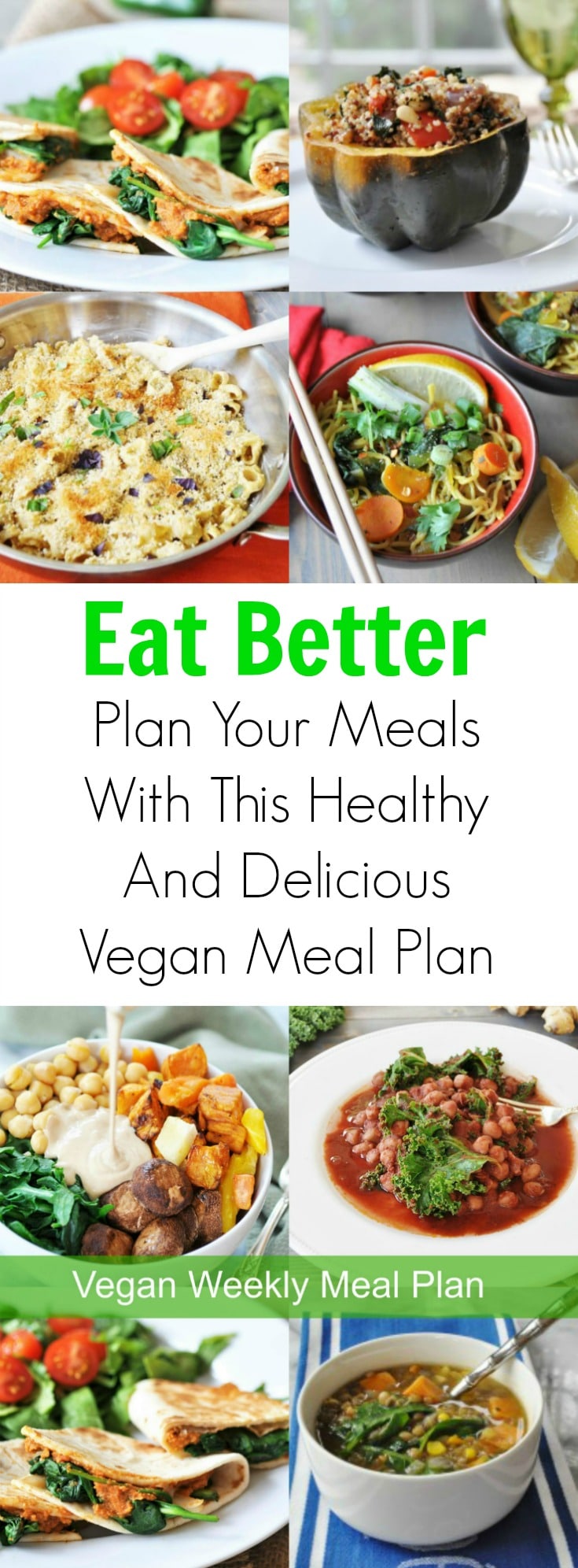 A vegan meal plan to make your weeknight dinners healthy, easy, and quick! 